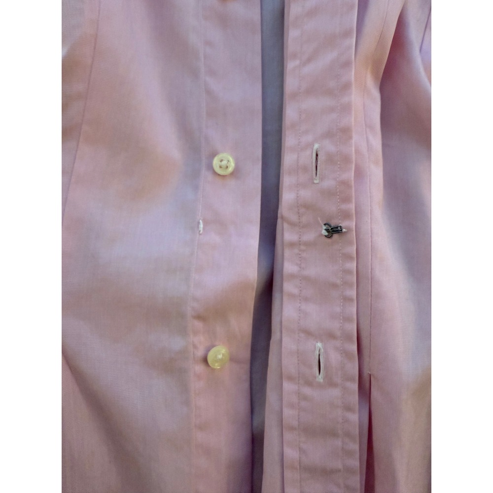 Ralph Lauren Tailored Fit Shirt Dress Womens Size 2 Pink Cotton Preppy Button-Up - Picture 12 of 14